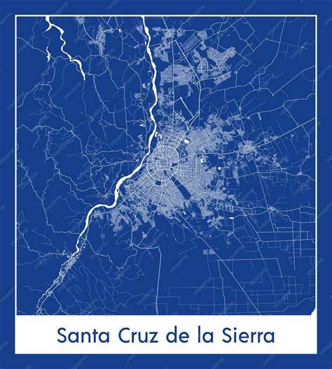 Premium Vector | Santa cruz de la sierra bolivia south america city map ...