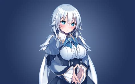 Download 1080x1920 Anime Girl, White Hair, Dress, Worried Expression ...