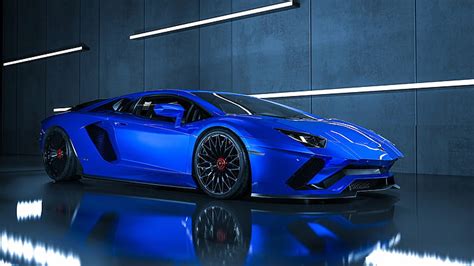 HD wallpaper: Lamborghini, Lamborghini Aventador, Blue Car, Sport Car ...