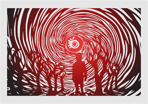 psychedelic horror graphic illustration vector art Background 16669009 ...