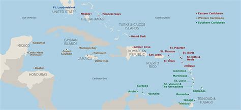 Cruise Ship Route Map Caribbean