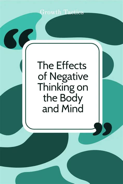 The Effects of Negative Thinking on the Body and Mind