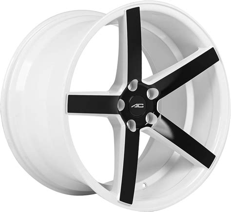 AC07 | 20 Inch Rims Set of 4 Wheels - Gloss BlackWhite Finish - Fits ...