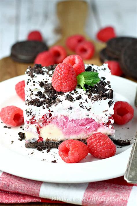 Frozen Raspberry Oreo Dessert | Let's Dish Recipes