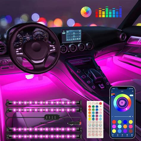 Amazon.com: Interior Car Lights Keepsmile Car Accessories APP Control ...