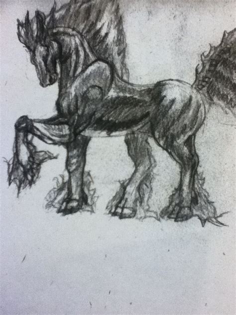 Mythological horse called a nightmare | Humanoid sketch, Moose art ...