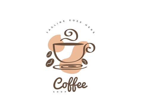 Elegant and Minimalist Coffee Shop Logo Design. Cafe Logo or Brand with ...