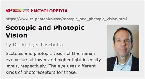 Scotopic and Photopic Vision – color vision, mesopic vision