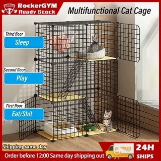 Stackable Pet Cage Cat Cage Easy Assemble Kitten Pet Kulungan ng Pusa ...