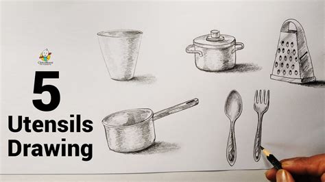 Kitchen Utensils Drawing With Names