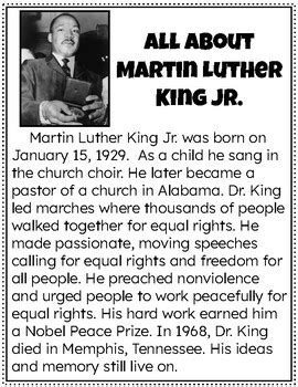 Martin Luther King Jr. Biography Research Mini-Unit by Sharpn2nd