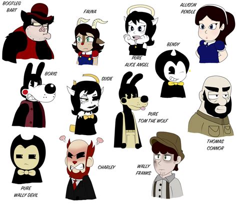 Bendy Characters- Random Facial Expressions by Gamerboy123456 on DeviantArt