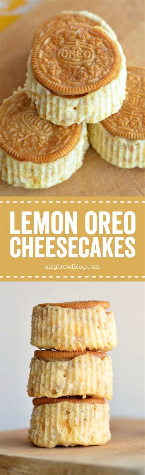 Mini Lemon Oreo Cheesecake - A Night Owl Blog