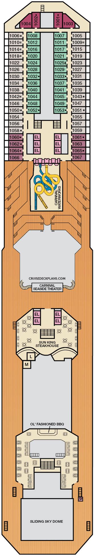 Carnival Freedom Panorama Deck Plan Tour