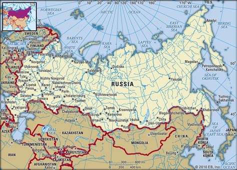 Rússia Mapa Rios