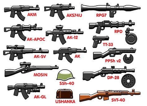 BrickArms Russian Pack LEGO Minifigure Weapons Pack