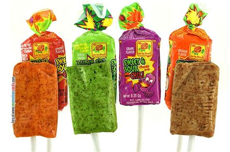 Paleta Acidulada con Chile by De La Rosa 50-pk - Buy at My Mexican Candy