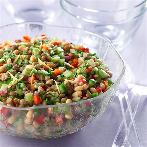 Lentil & Soybean Salad with Lemon Parsley Vinaigrette