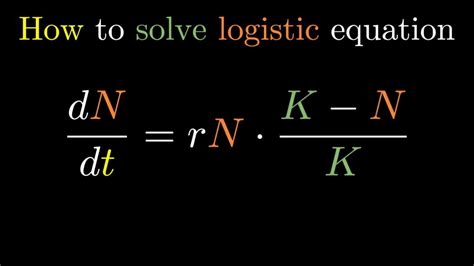 From Logistic equation to Logistic function - YouTube