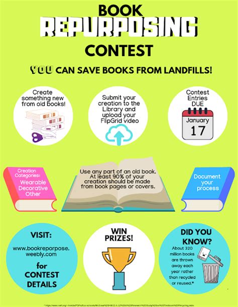 HCMS LIBRARY: BOOK REPURPOSING CONTEST!!