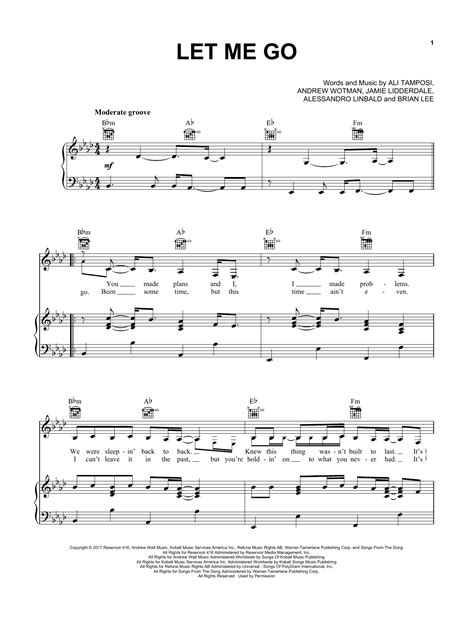 Let Me Go | Sheet Music Direct