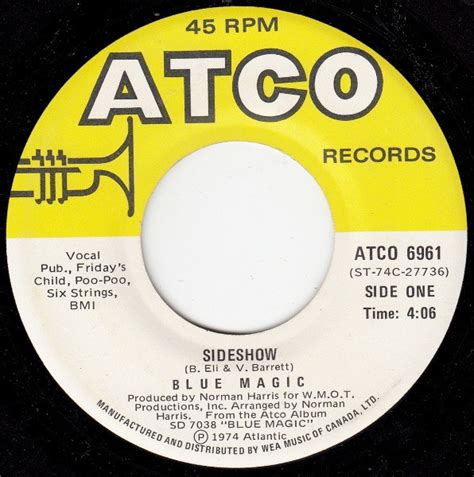 Blue Magic – Sideshow / Just Don't Want To Be Lonely (1974, Vinyl ...