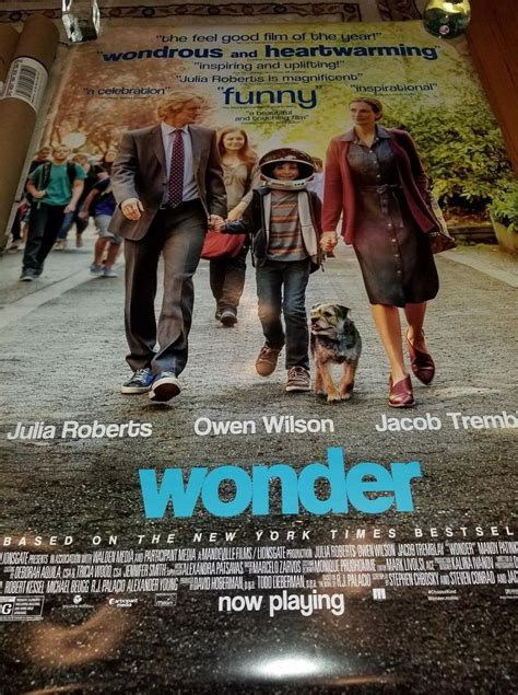 WONDER MOVIE POSTER 2 Sided ORIGINAL Advance 27x40 JACOB TREMBLAY JULIA ...