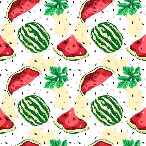 Premium Vector | Watermelon seamless pattern vector design