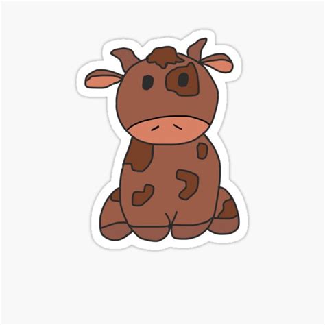 "Chocolate Milk Cow/Brown Cow" Sticker by BP-PRINTS | Redbubble