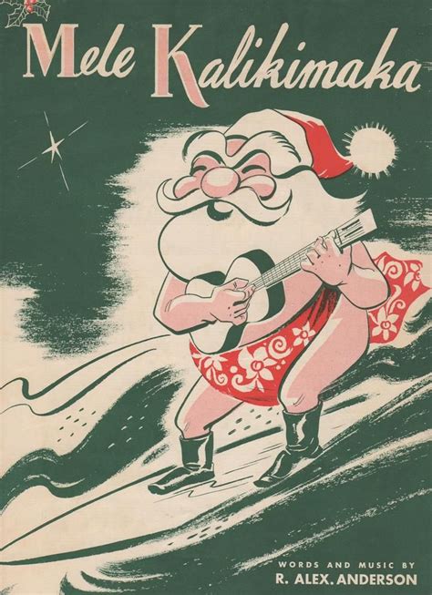 mele kalikimaka music | Christmas postcard, Hawaiian christmas, Retro ...