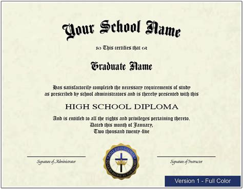 Homeschool High School Diploma Template | Review Home Co