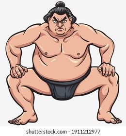 Very Fat Vector Sumo Wrestler Who Stock Vector (Royalty Free ...