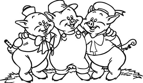 Nice 3 Little Pigs Coloring Page | Cerdo Para Colorear, Páginas Para ...