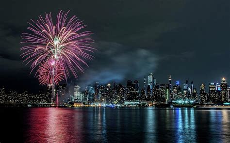 Pride Fireworks over New York Harbor Photograph by Bob Cuthbert - Fine ...