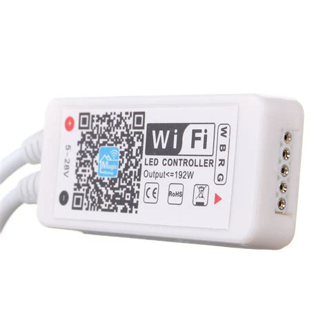 New DC9-12V Mini WiFi RGBW LED Strip Controller + 24 Keys IR Remote ...