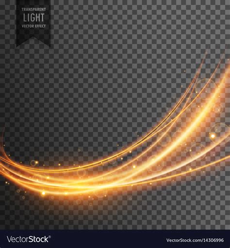 Abstract transparent light effect in wave style Vector Image