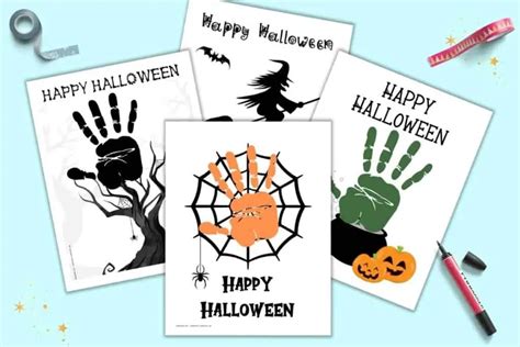 Free Printable Halloween Handprint Craft Templates - The Artisan Life