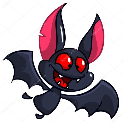 Cartoon bat. Halloween vector cute bat icon. Halloween element Stock ...