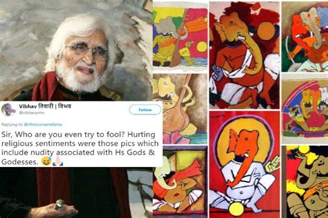 On Ganesh Chaturthi, Twitter fumes over these MF Husain paintings of ...