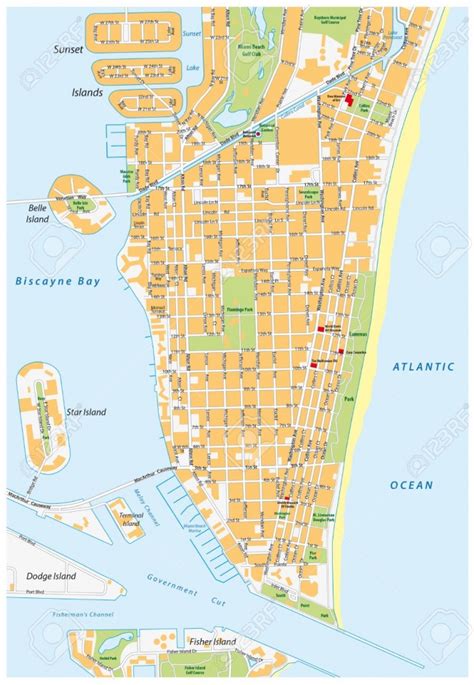 Miami And South Beach Map – USTrave.com