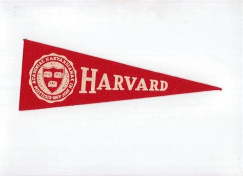 Vintage College Pennant HARVARD University 9 1/2 Inch Red | Etsy in ...