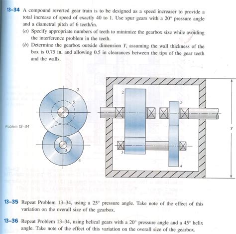 13-34 A compound reverted gear train is to be | Chegg.com