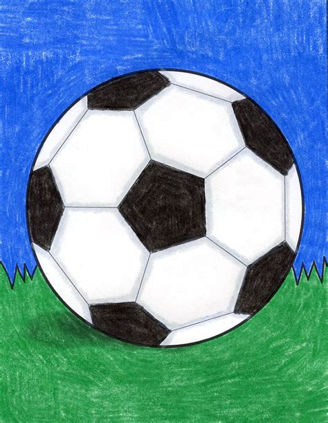 Easy How to Draw a Soccer Ball Tutorial and Soccer Ball Tutorial