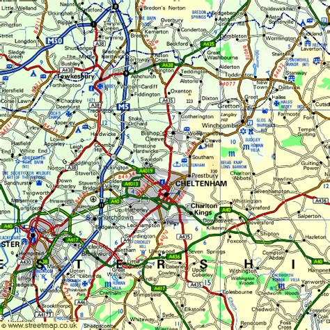 Cheltenham Map - TravelsFinders.Com