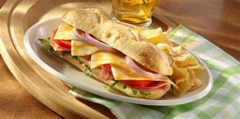 Cheese and Ham Sub Sandwich Recipe | Sargento® Sharp Cheddar-Jack