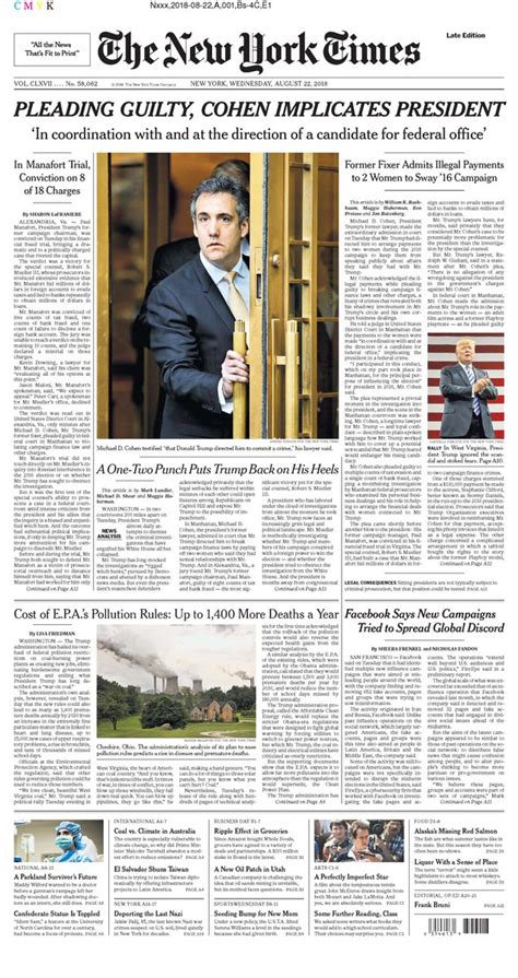 New York Times Cover : EnoughTrumpSpam