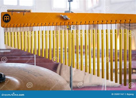 Golden Tubular Bells Royalty Free Stock Photography - Image: 35001167