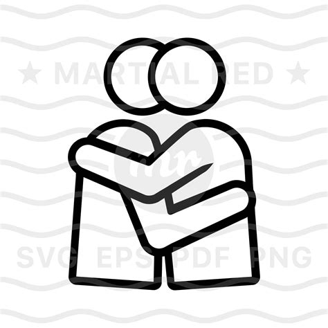 2 People Hugging Clipart