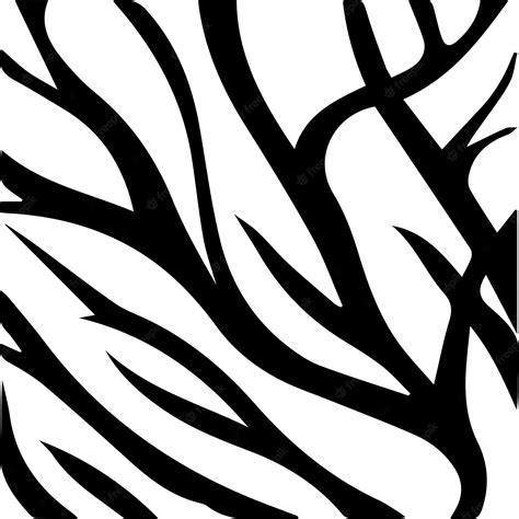 Premium Vector | A black and white zebra abstract pattern