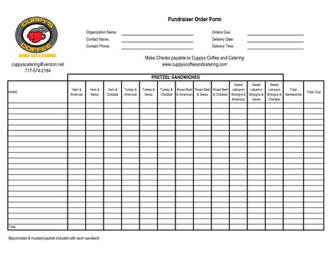 Fundraising Form Template Word